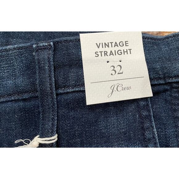 NWT J. Crew Vintage Straight Trouser Jean in Deep Sea Wash, Size 32 - Picture 5 of 8